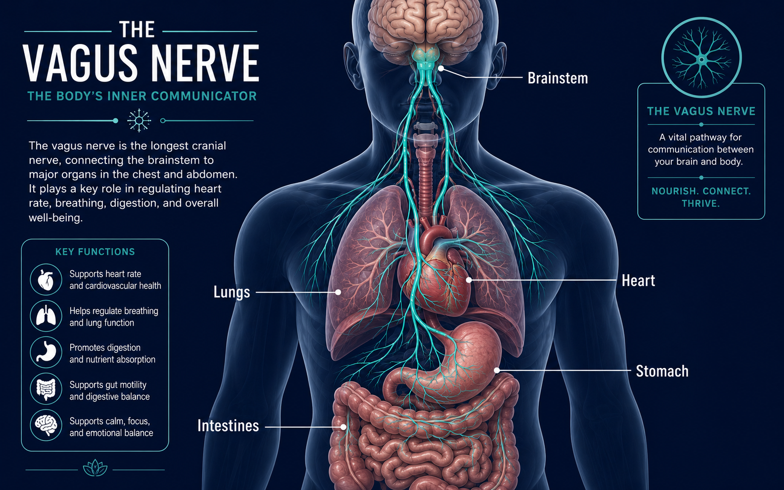 vagus nerve pathway diagram connecting brain gut and metabolic function vagus nerve pathway diagram connecting brain gut and metabolic function