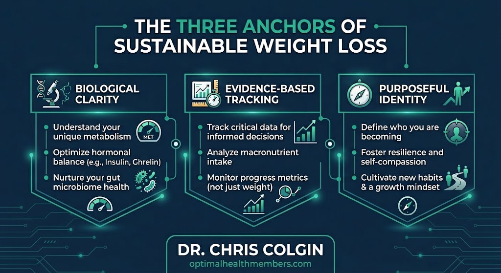 Three Anchors weight loss motivation framework diagram by Dr. Colgin Optimal Health Members Henderson NV Three Anchors weight loss motivation framework diagram by Dr. Colgin Optimal Health Members Henderson NV
