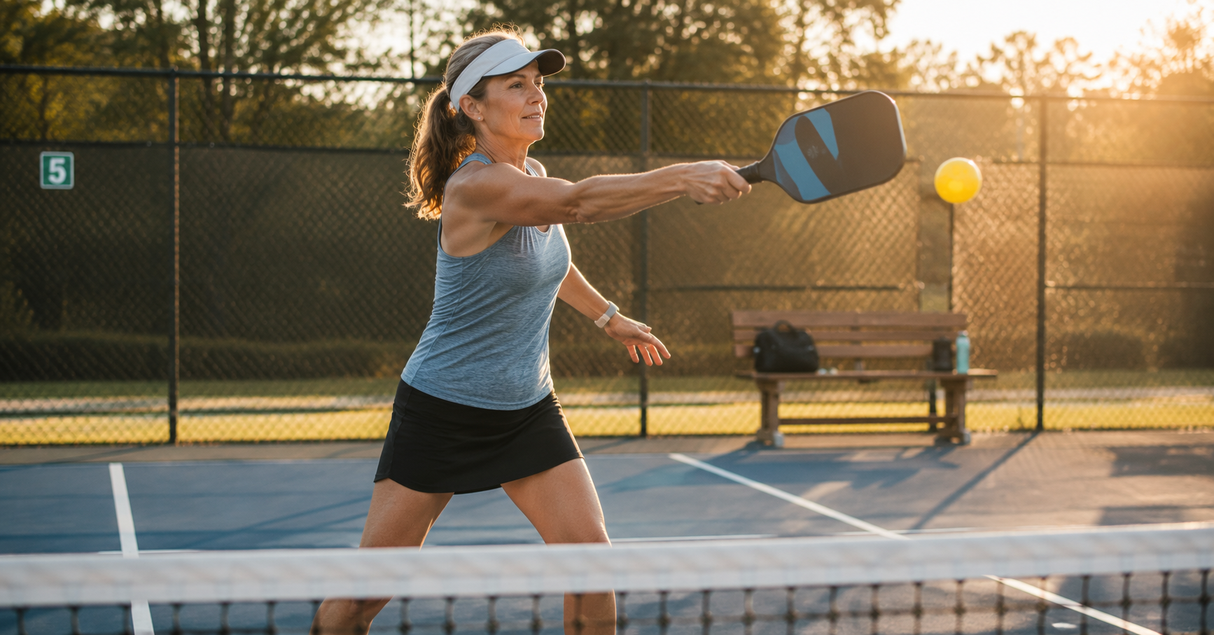 active adult playing pickleball with full wrist mobility after SoftWave TRT treatment Las Vegas NV