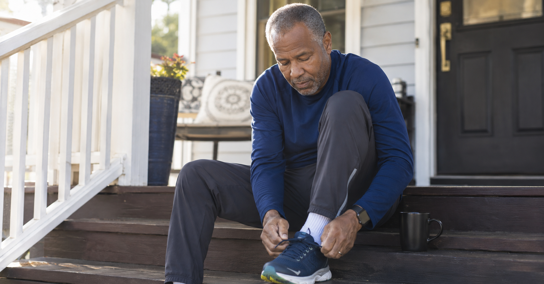 active older adult with warm hands enjoying outdoor movement and circulation active older adult with warm hands enjoying outdoor movement and circulation