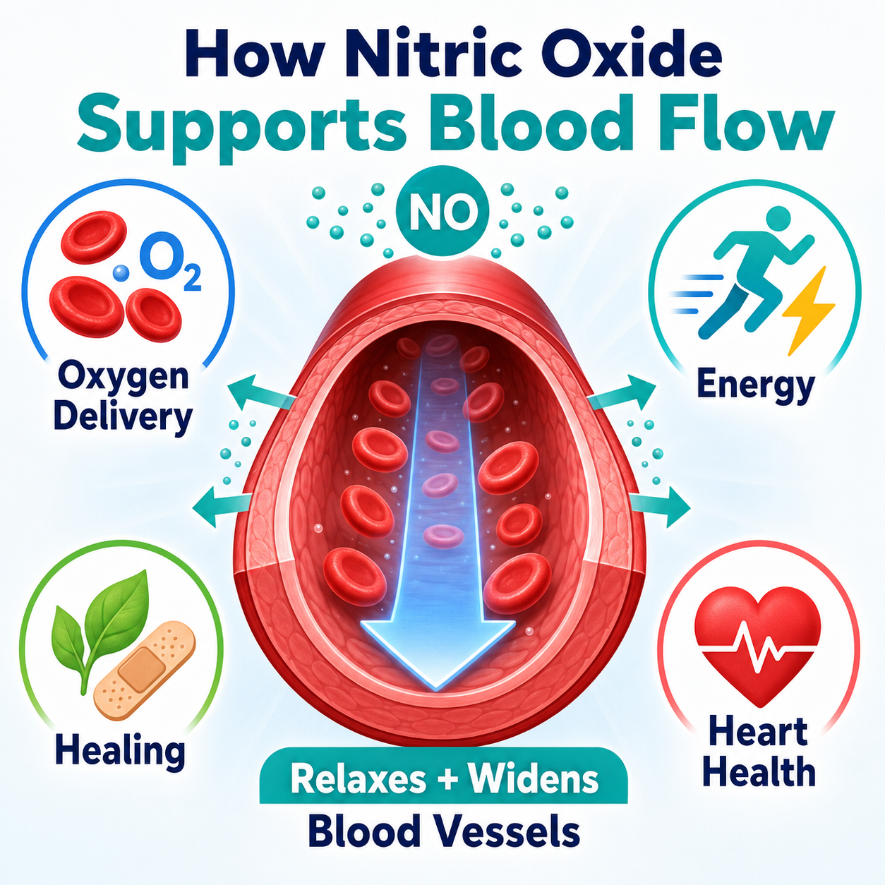 nitric oxide and circulation infographic health benefits nitric oxide and circulation infographic health benefits
