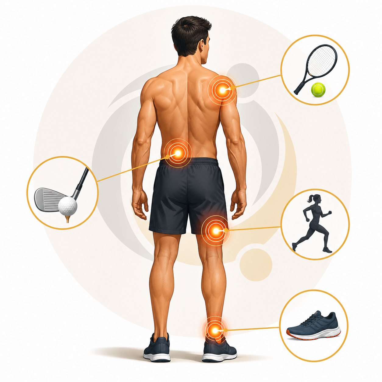 Common sports injuries chiropractic care can help treat diagram