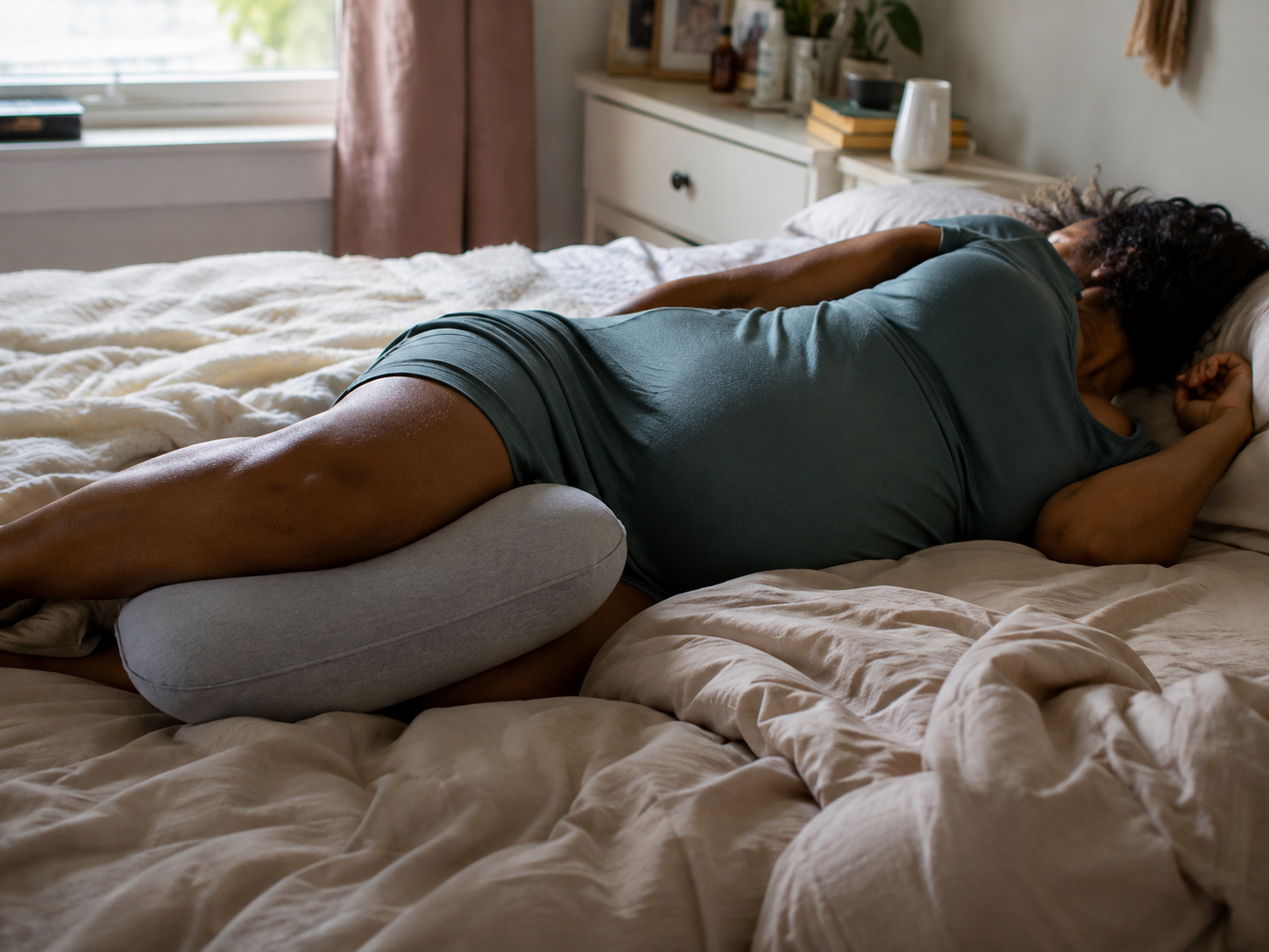 pregnant woman sleeping peacefully after sciatica relief pregnant woman sleeping peacefully after sciatica relief