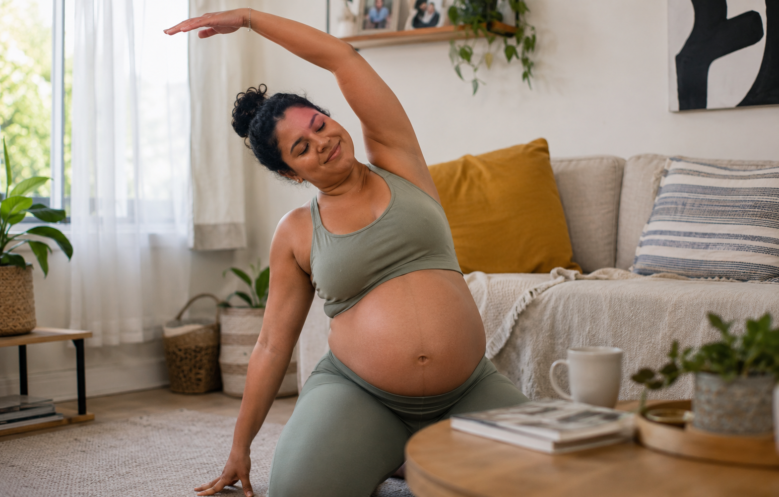 pregnant woman moving comfortably without back pain pregnant woman moving comfortably without back pain