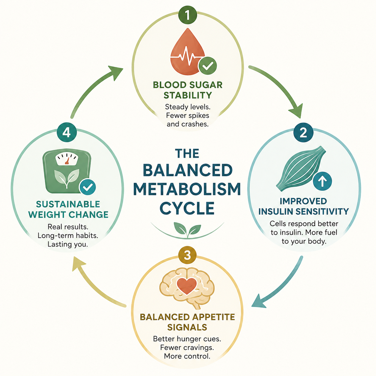 diagram showing how metabolic repair leads to natural weight loss