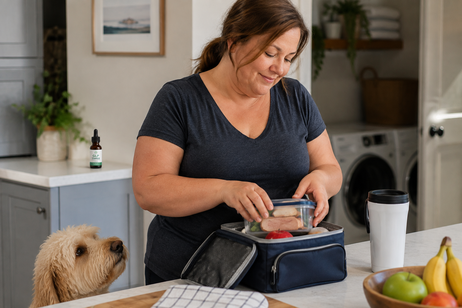 person going about an ordinary day at home feeling energized after supporting healthy appetite habits person going about an ordinary day at home feeling energized after supporting healthy appetite habits