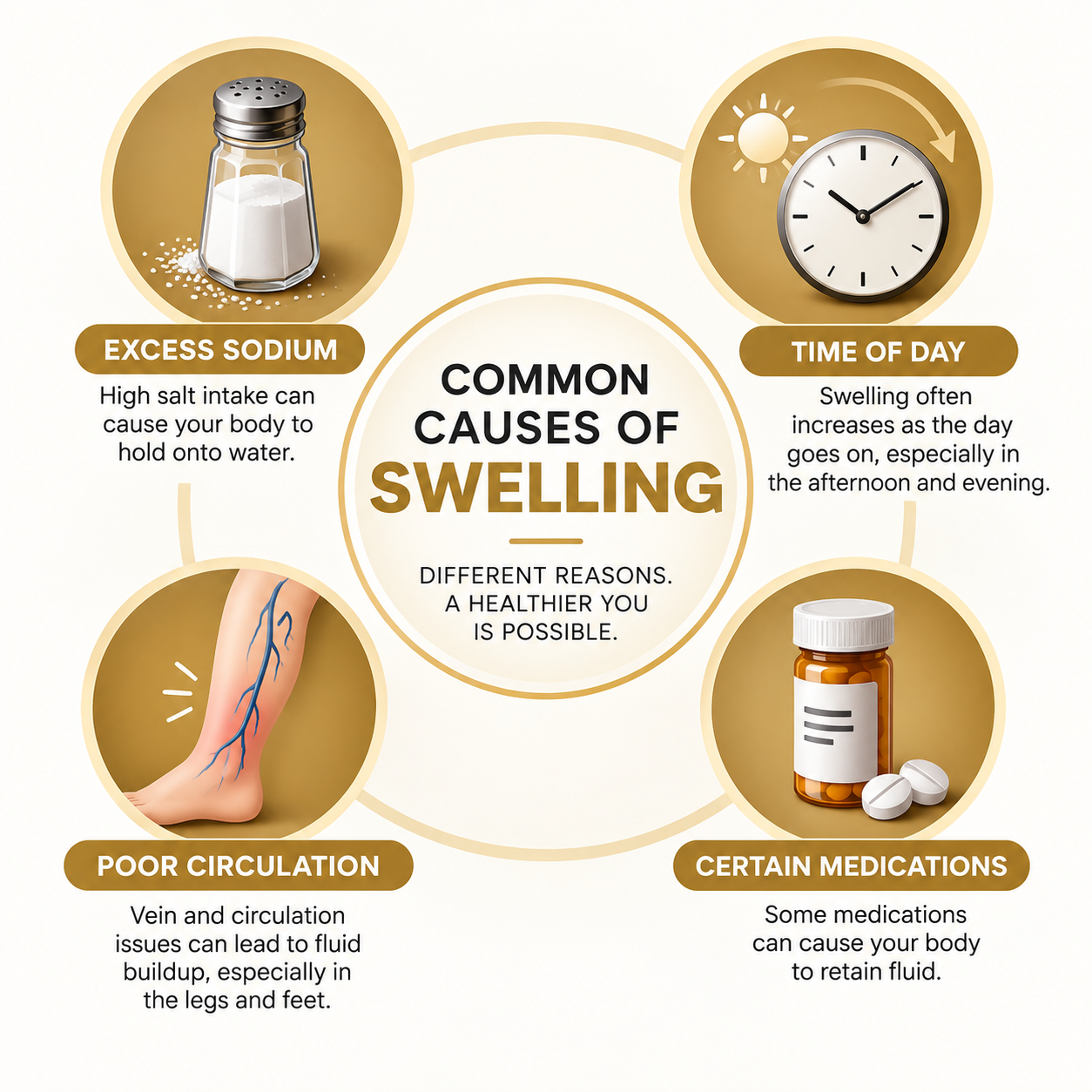 infographic comparing causes of swollen ankles diet injury circulation infographic comparing causes of swollen ankles diet injury circulation
