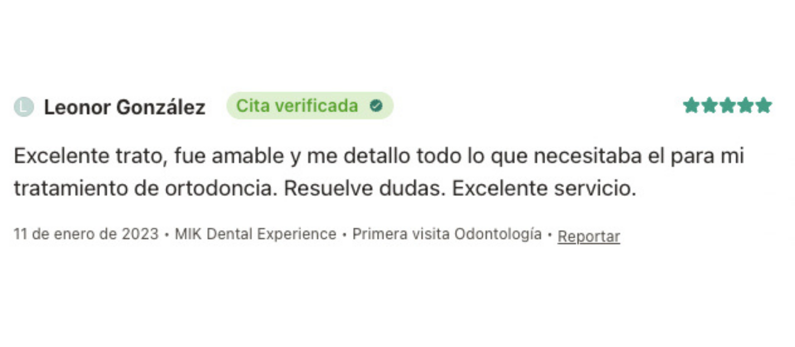 Reseña 3 — Doctoralia