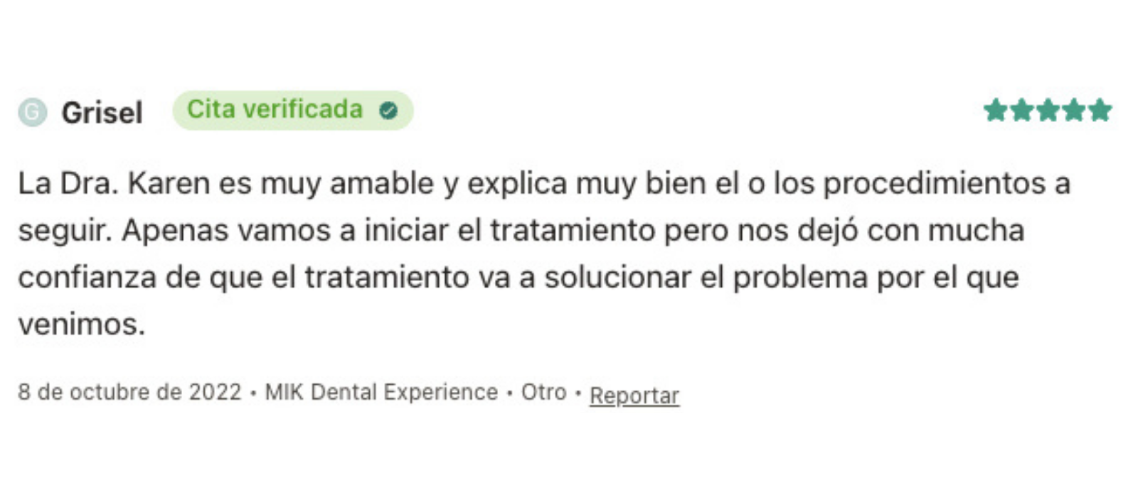Reseña 5 — Doctoralia
