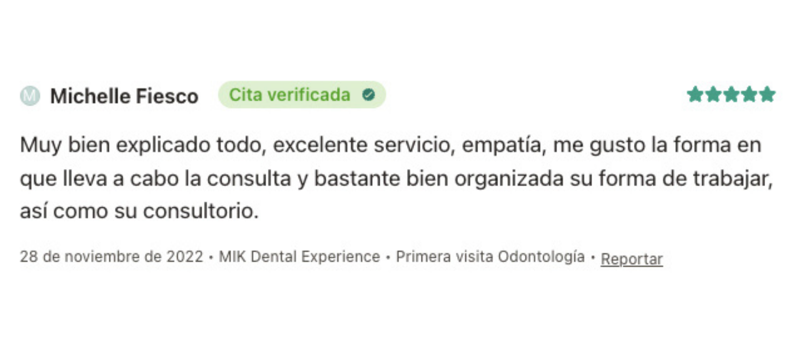 Reseña 6 — Doctoralia