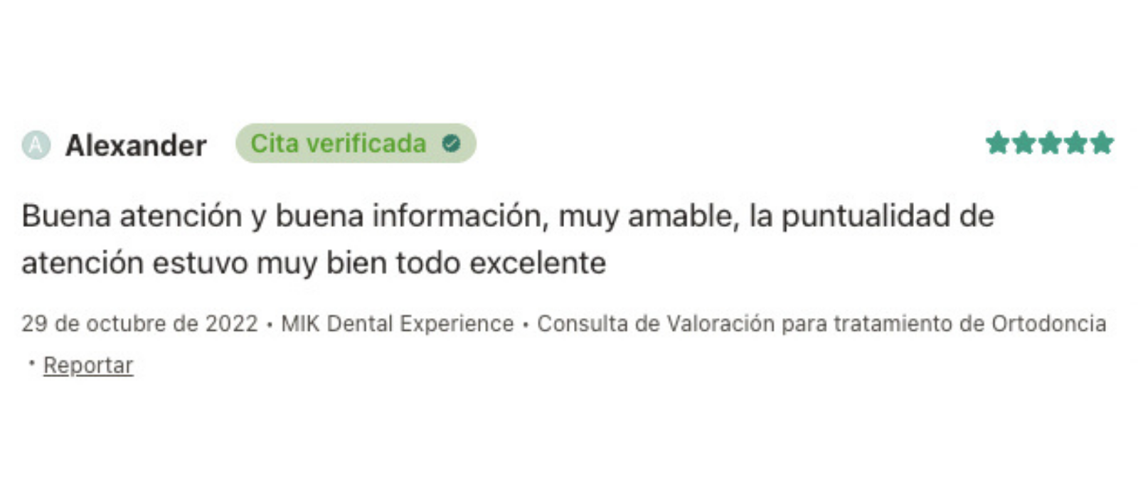Reseña 1 — Doctoralia