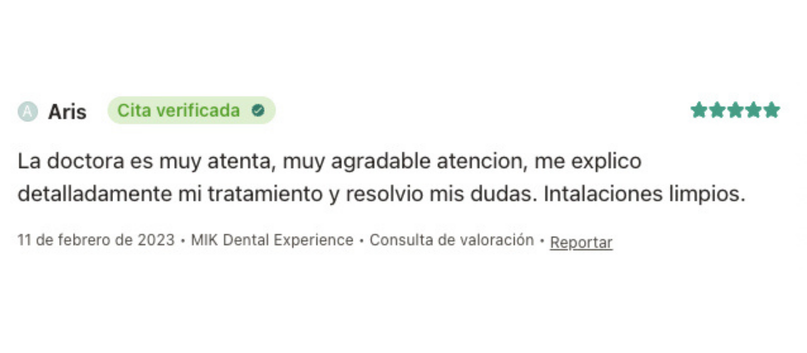 Reseña 8 — Doctoralia