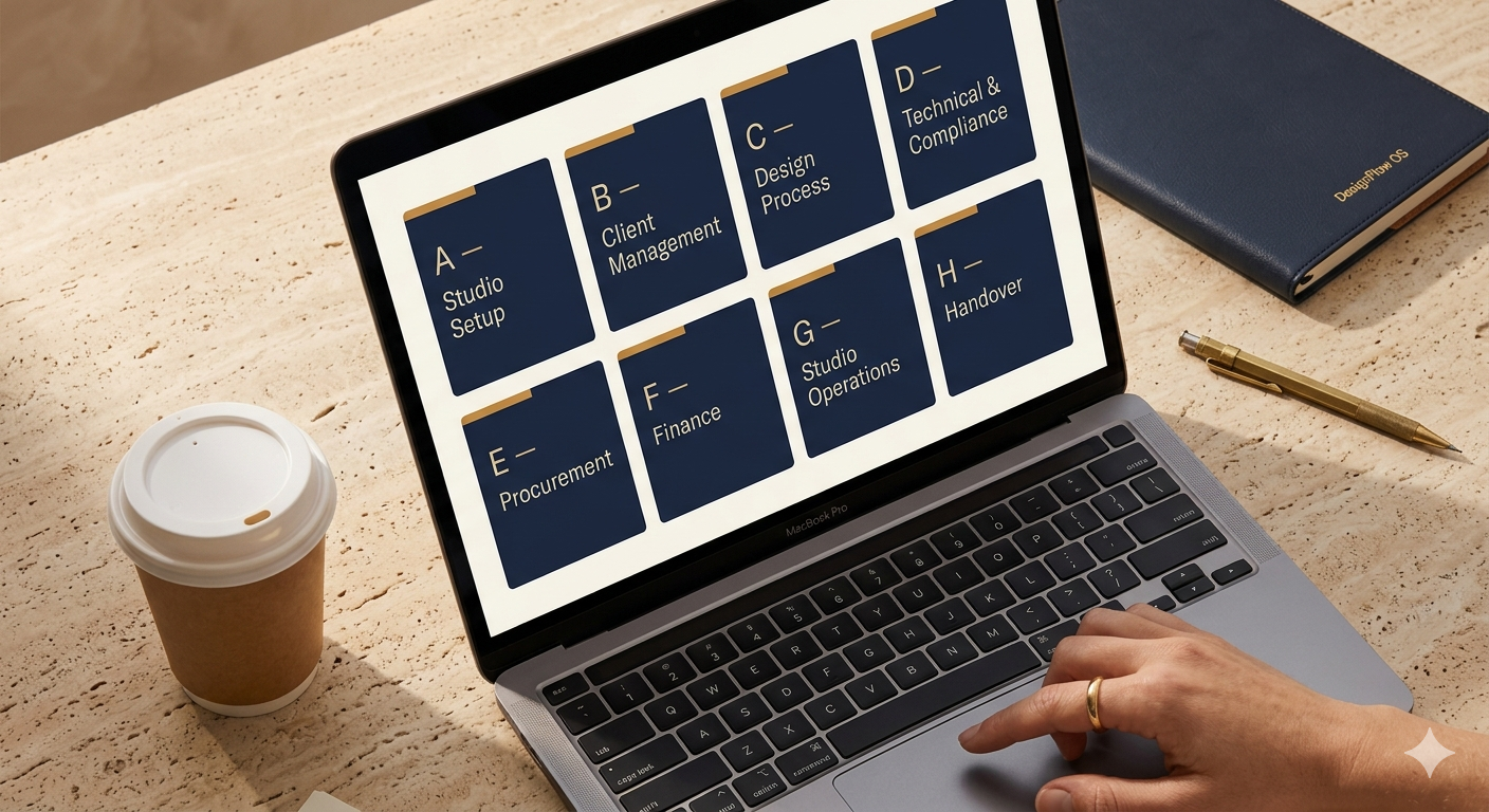 DesignFlow OS SOP Library — the complete set of 28 documents