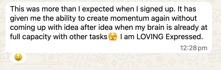 Client testimonial