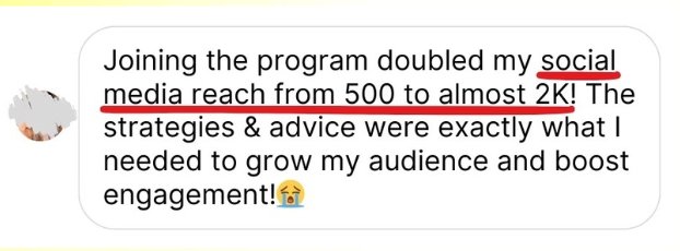 Client testimonial message
