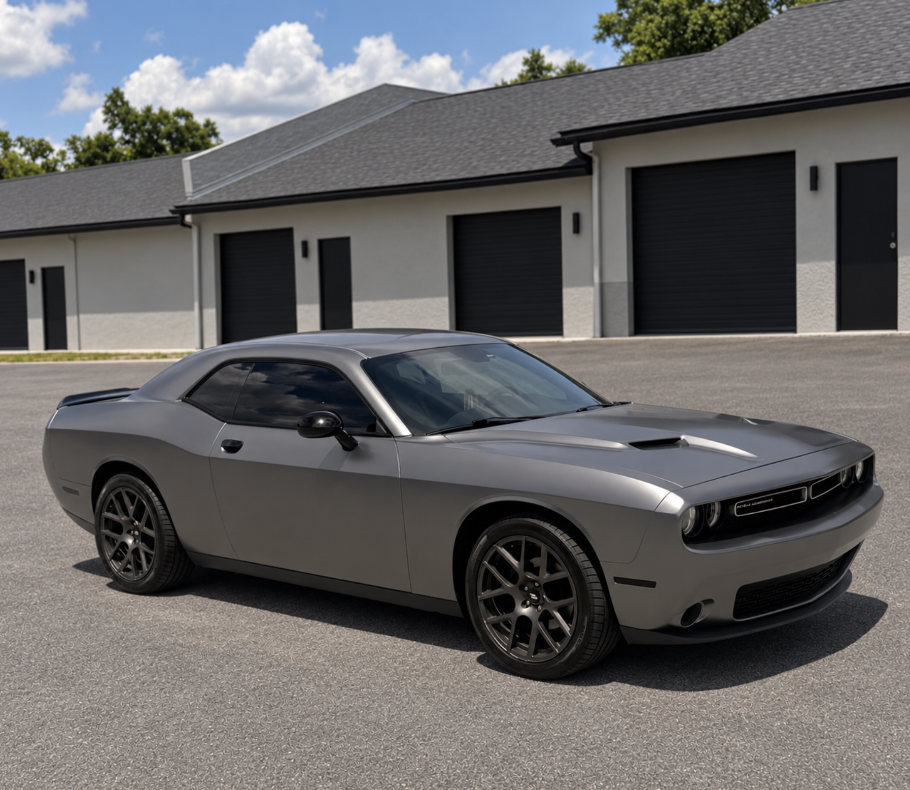 Custom grey vehicle wrap