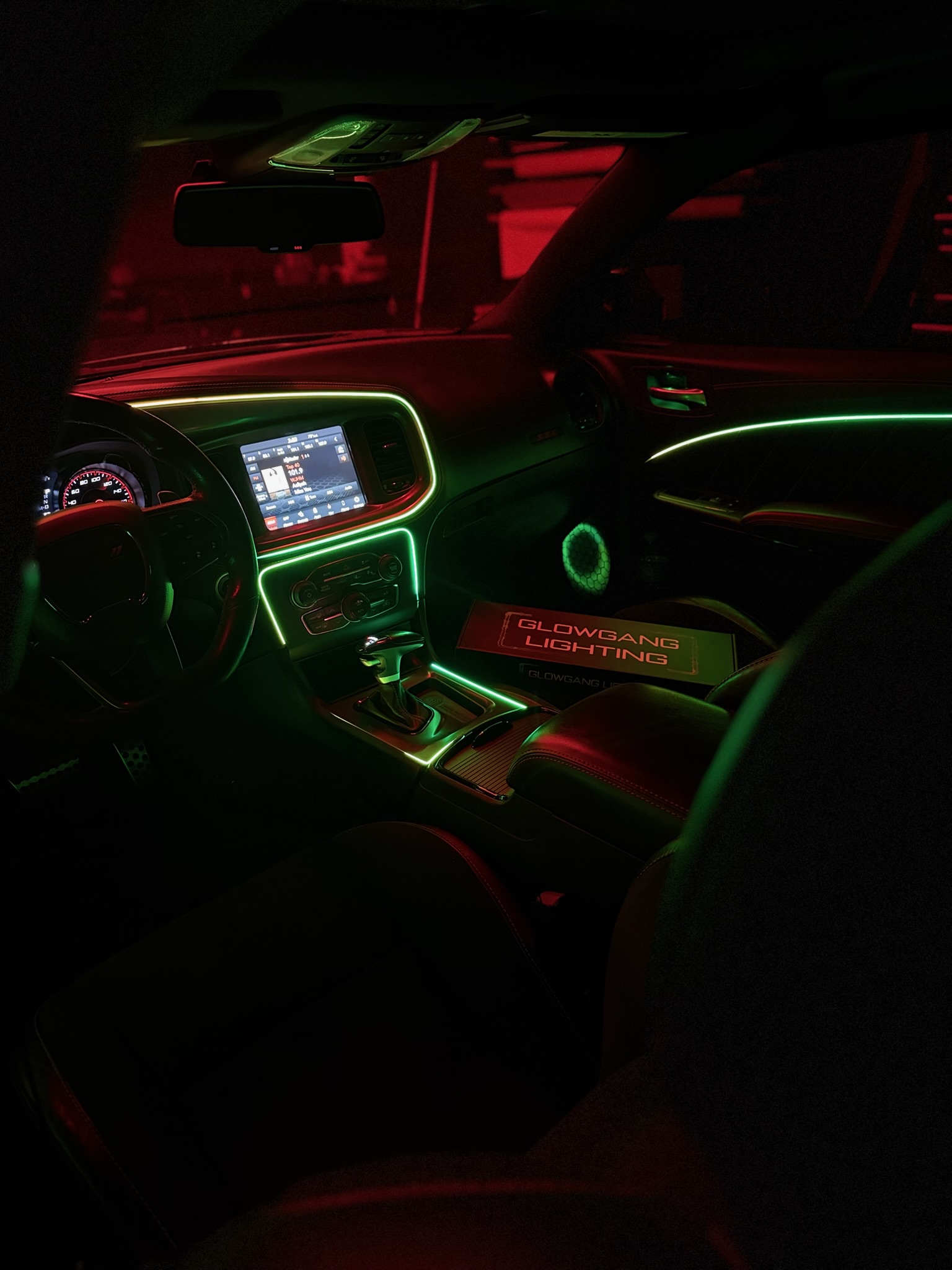 Illuminated car door speaker ring