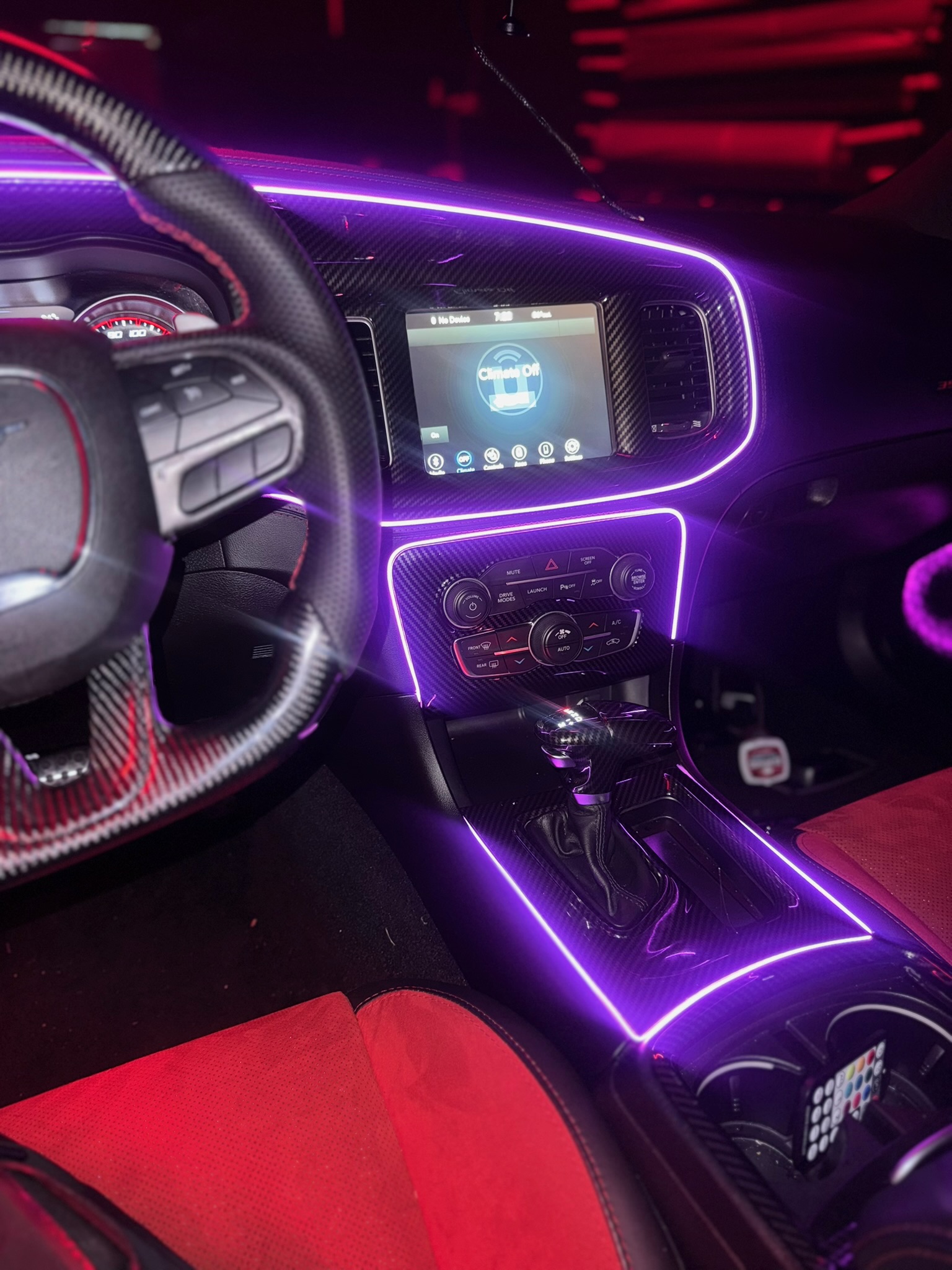 Ambient lighting across a car interior