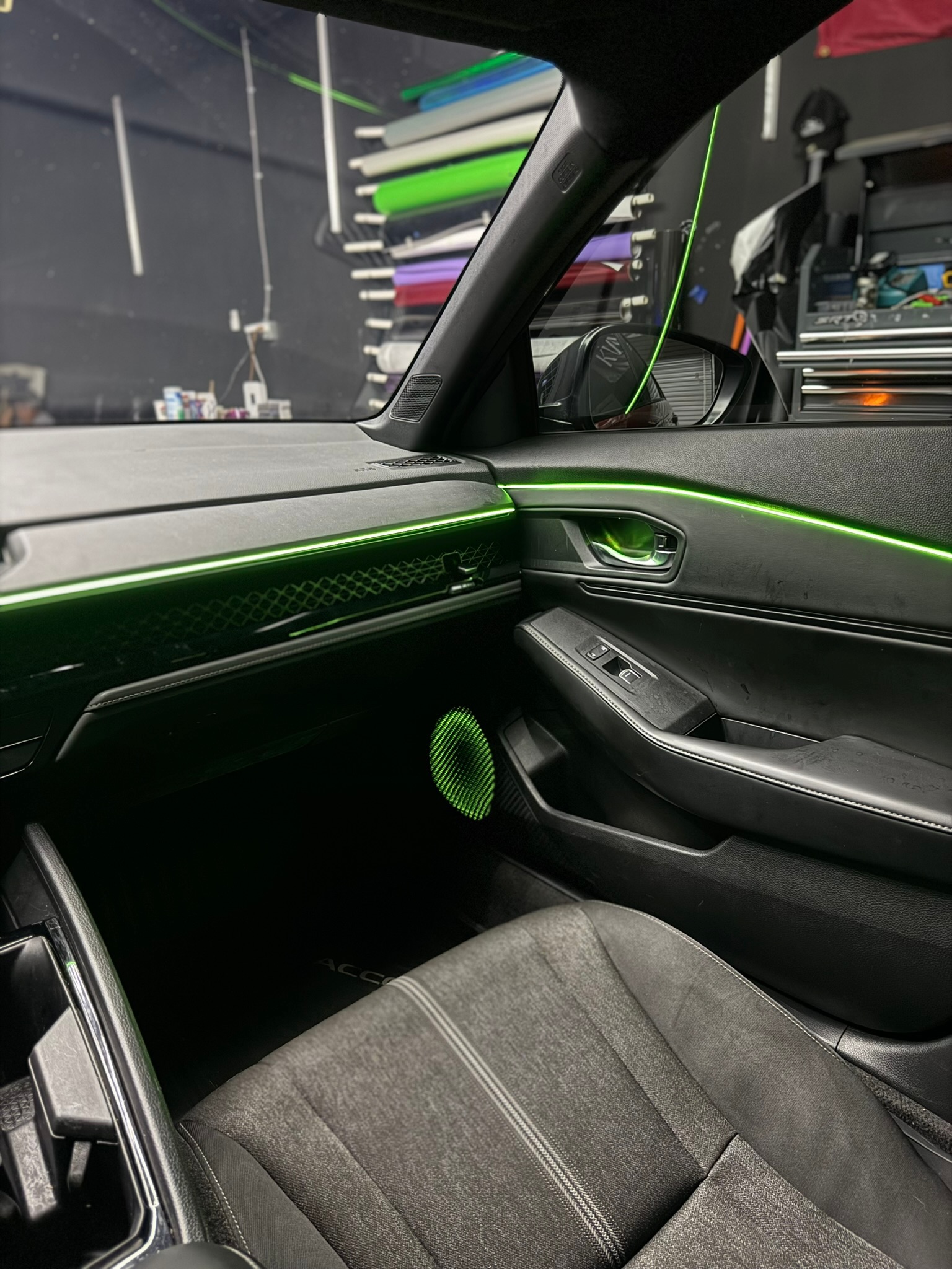 Ambient lighting inside a vehicle