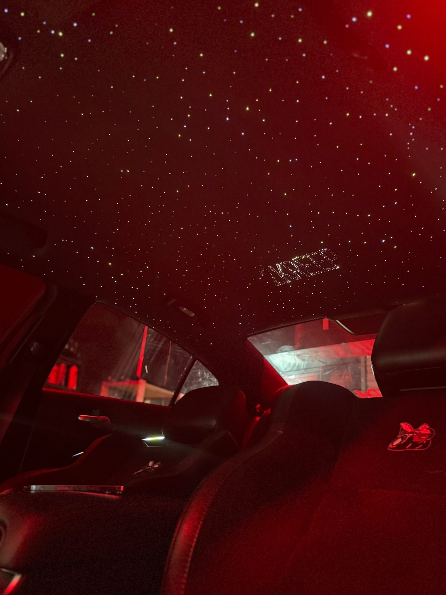 Custom black headliner lighting