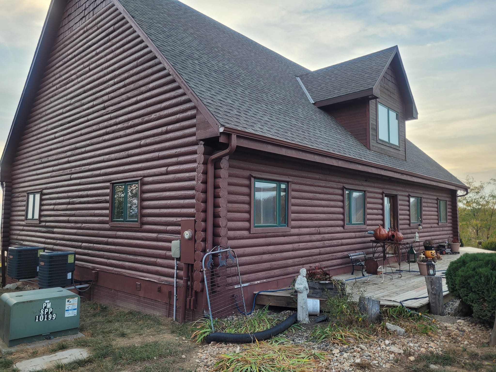 Log cabin before restoration