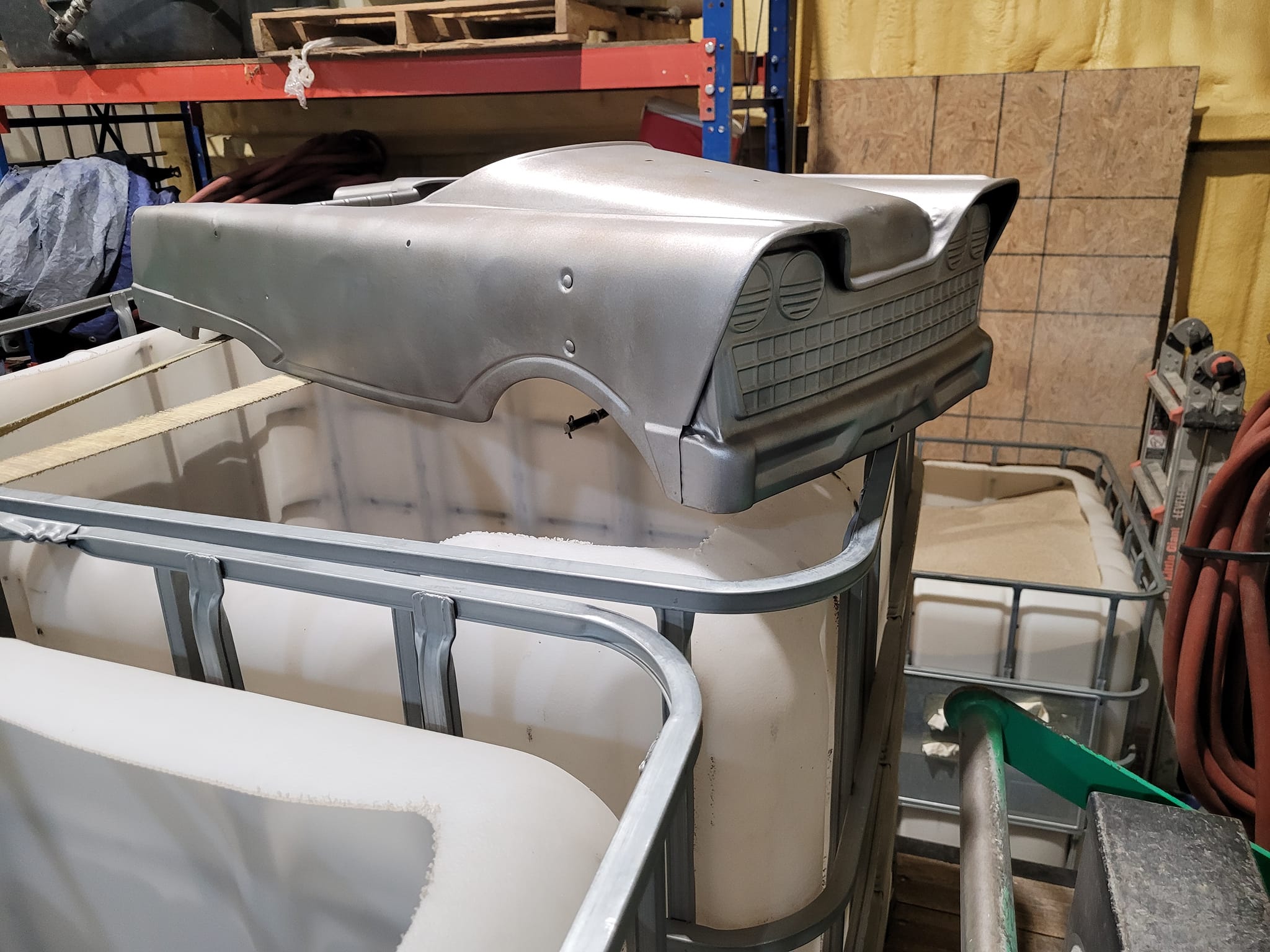 Heavy equipment surface preparation — rust and coating removed
