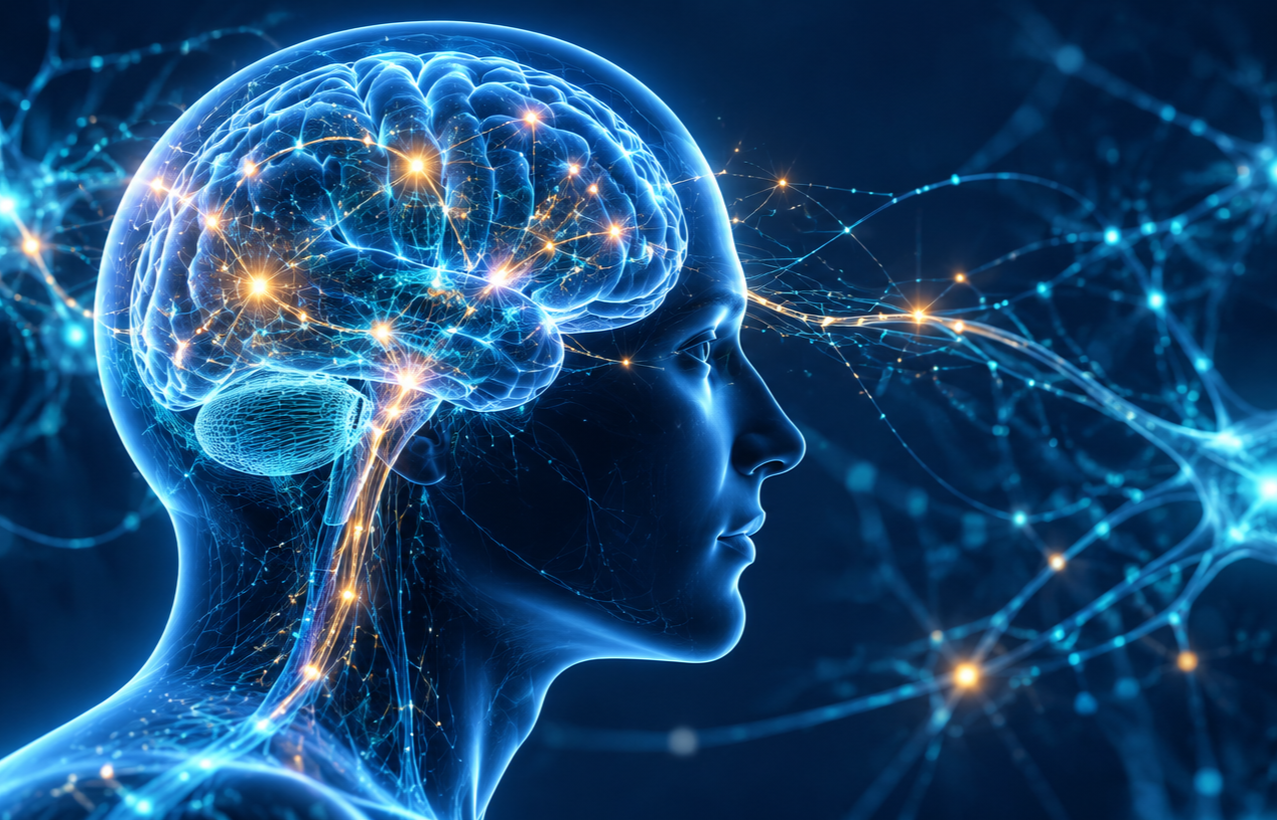 Illustration representing neuroscience and subconscious transformation
