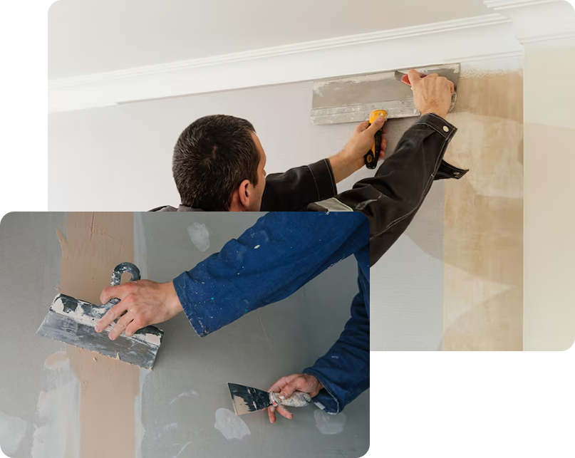 Expert wall preparation and drywall finishing services in Madison County, AL, and surrounding areas provided by the Twin Brothers Painting team.