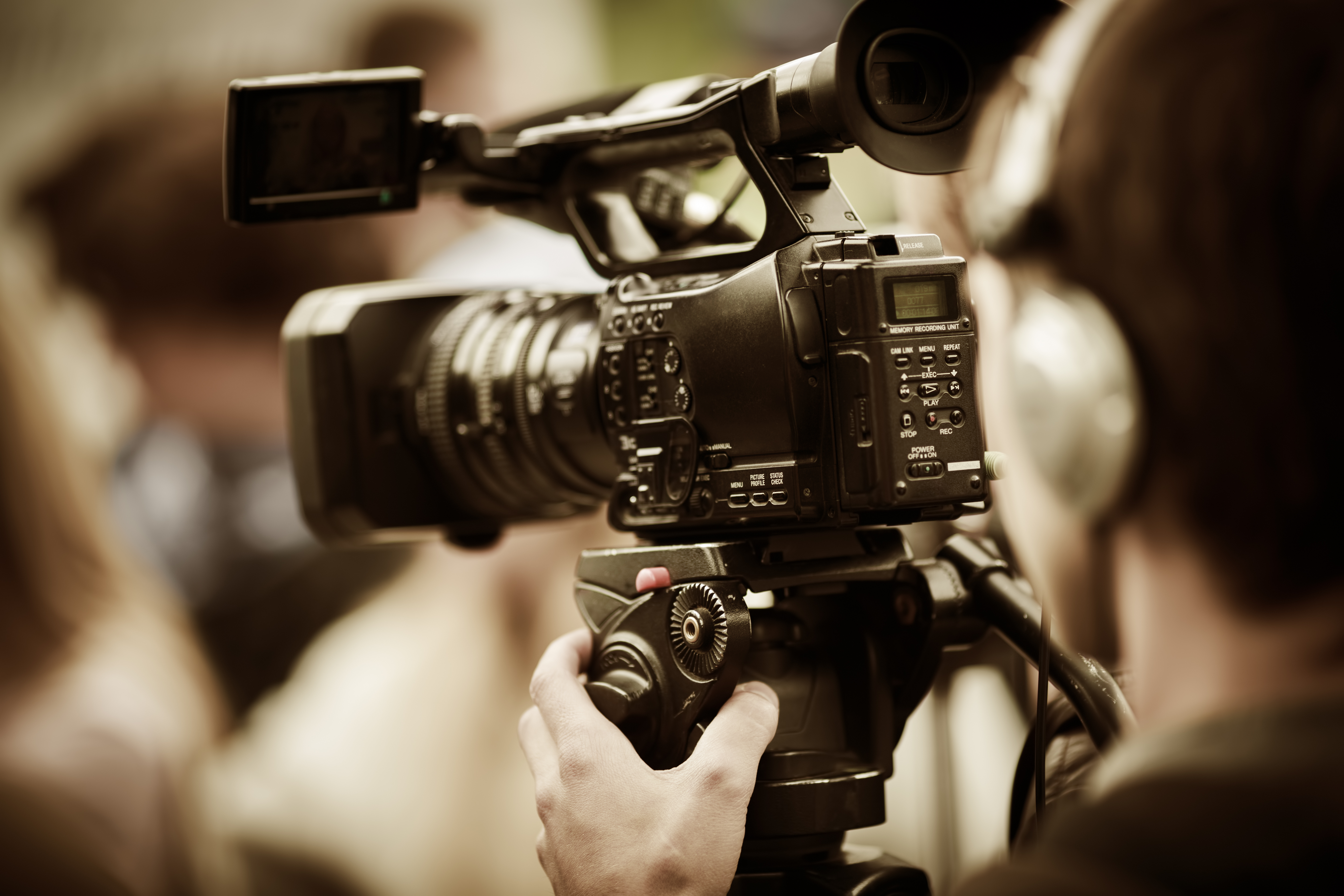 News-style camera shoot