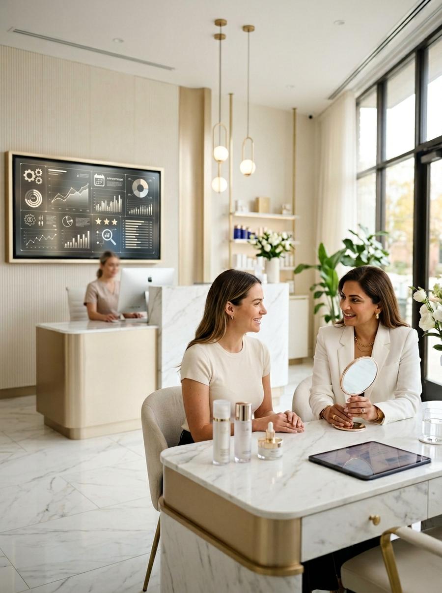 Doctor consulting a patient at a luxury MedSpa
