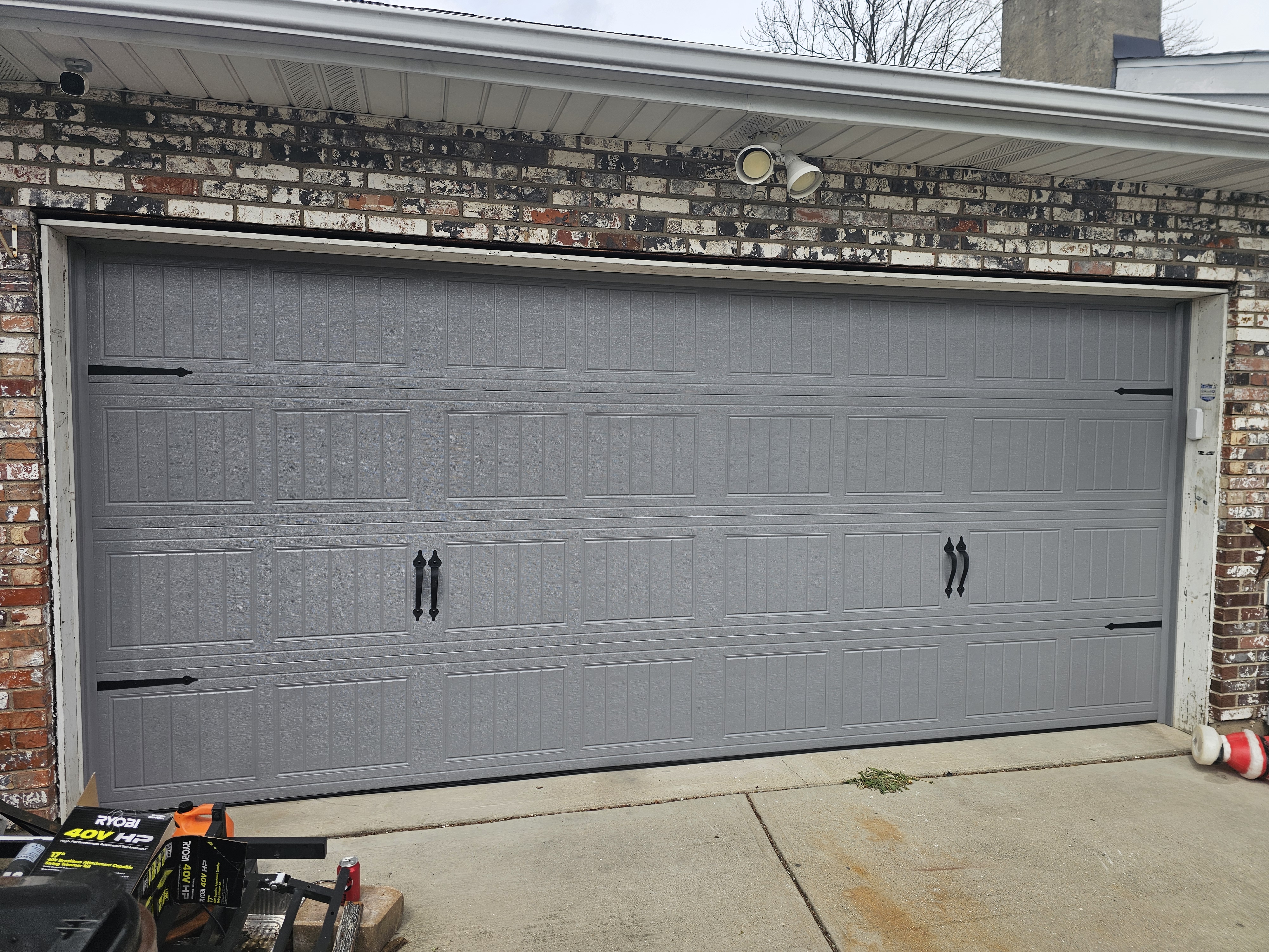 Modern garage door installation