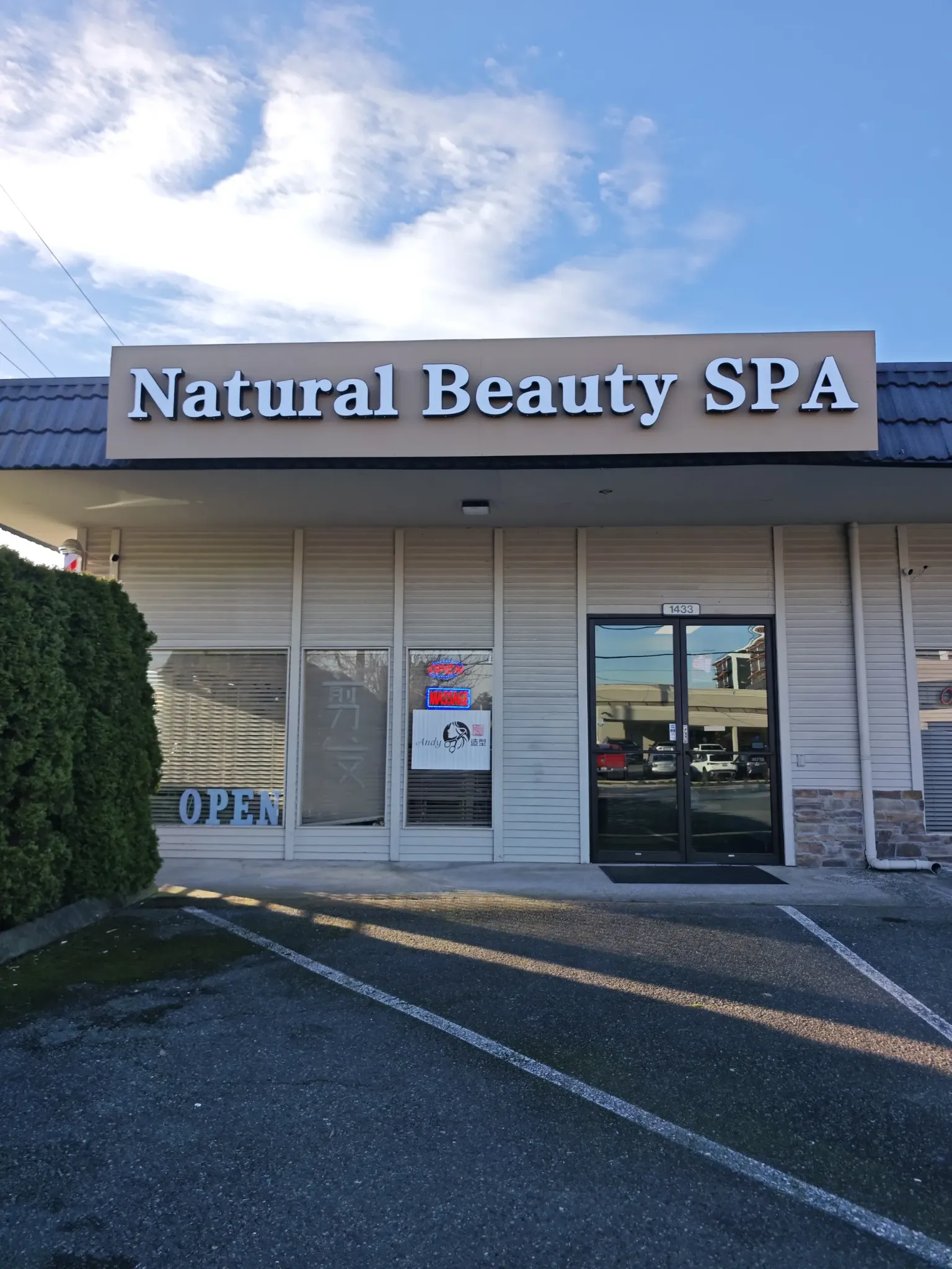 Natural Beauty Spa Bellevue WA open daily spa reception