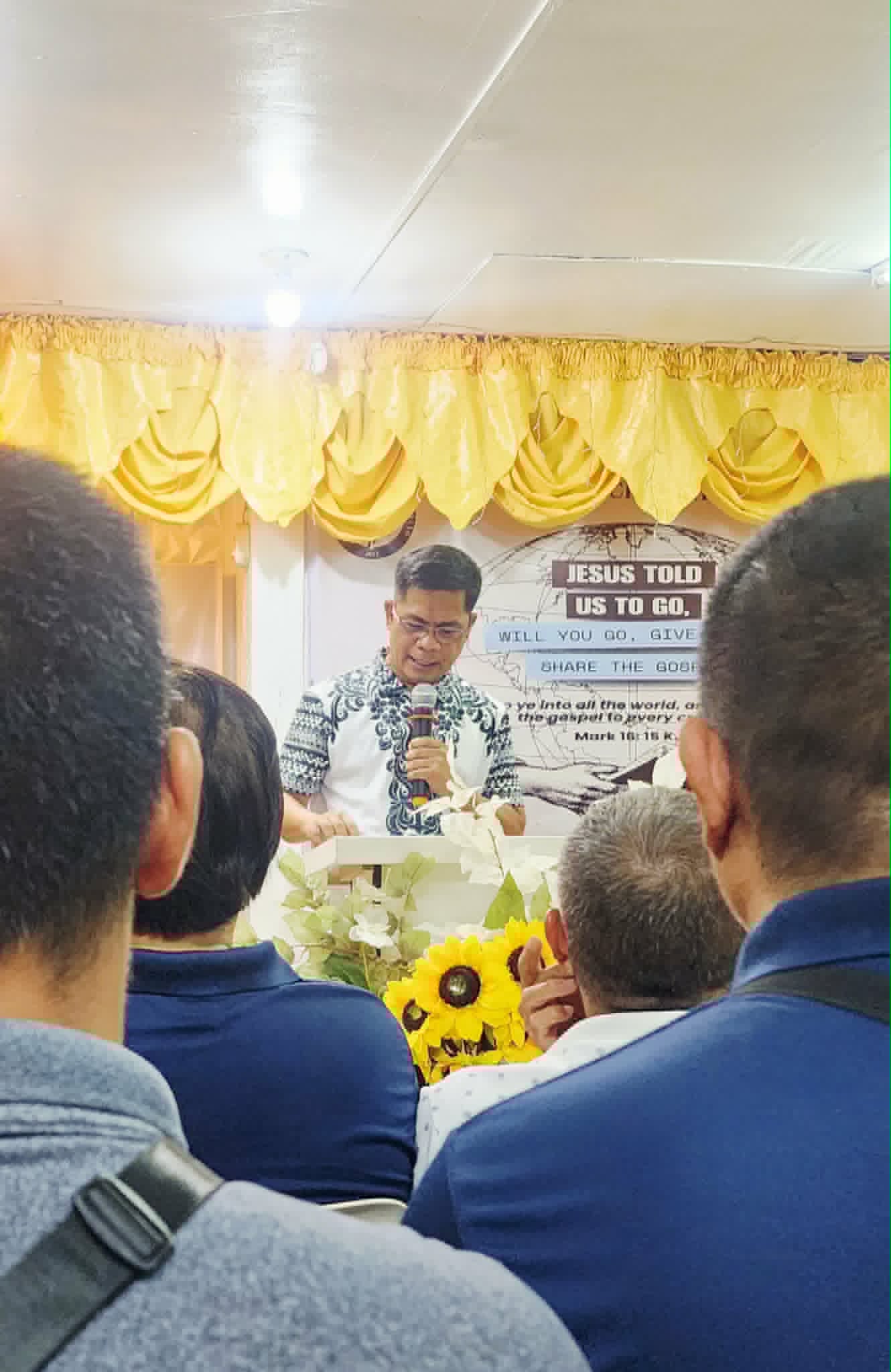 Pastor Joseph Blasco preaching the Word