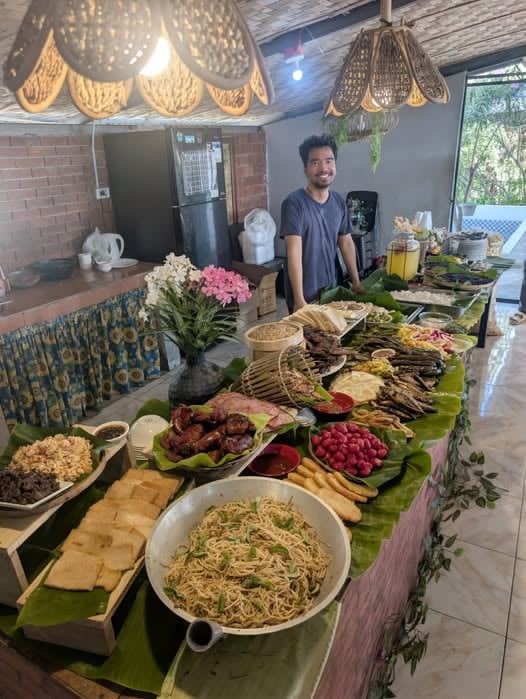 A generous welcome meal