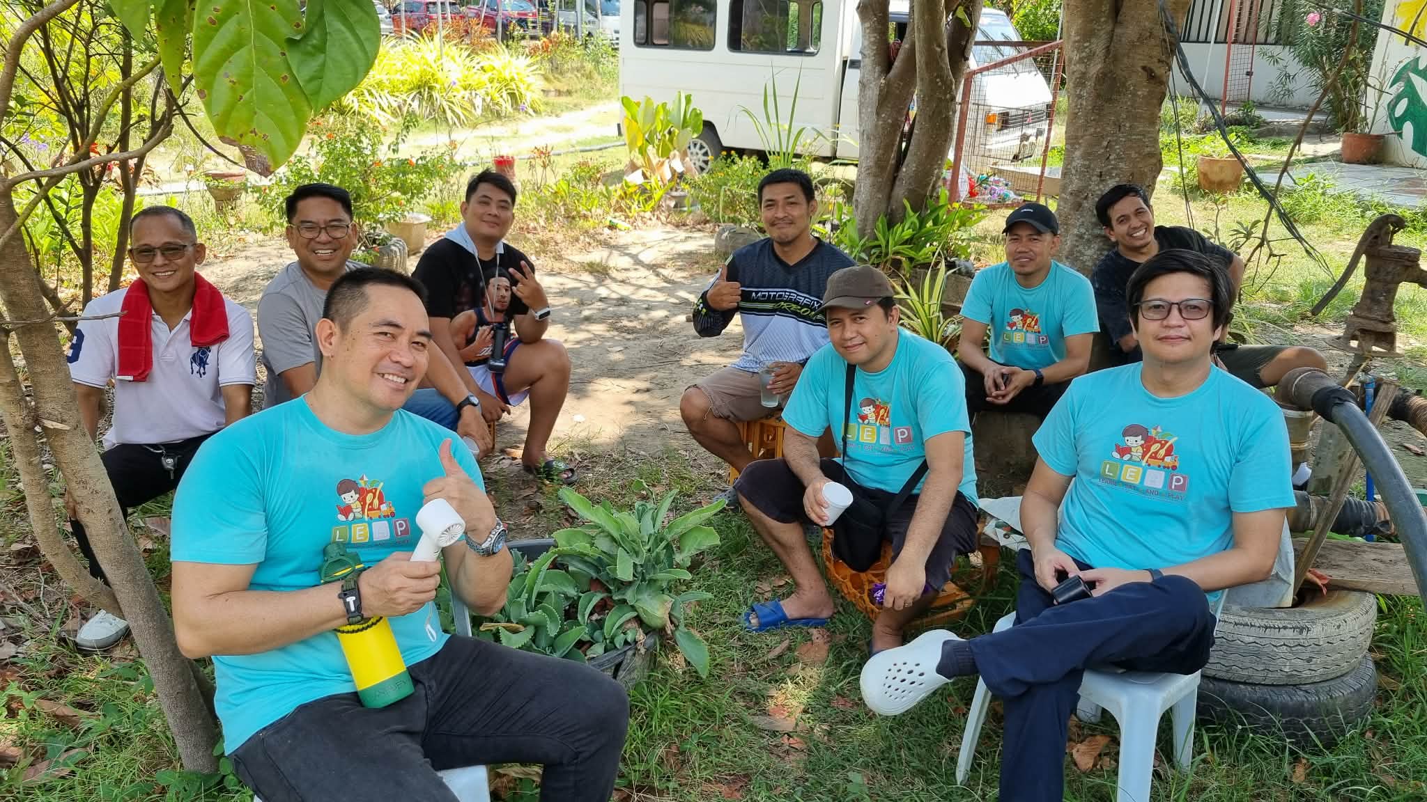 Men of Faith volunteers on standby