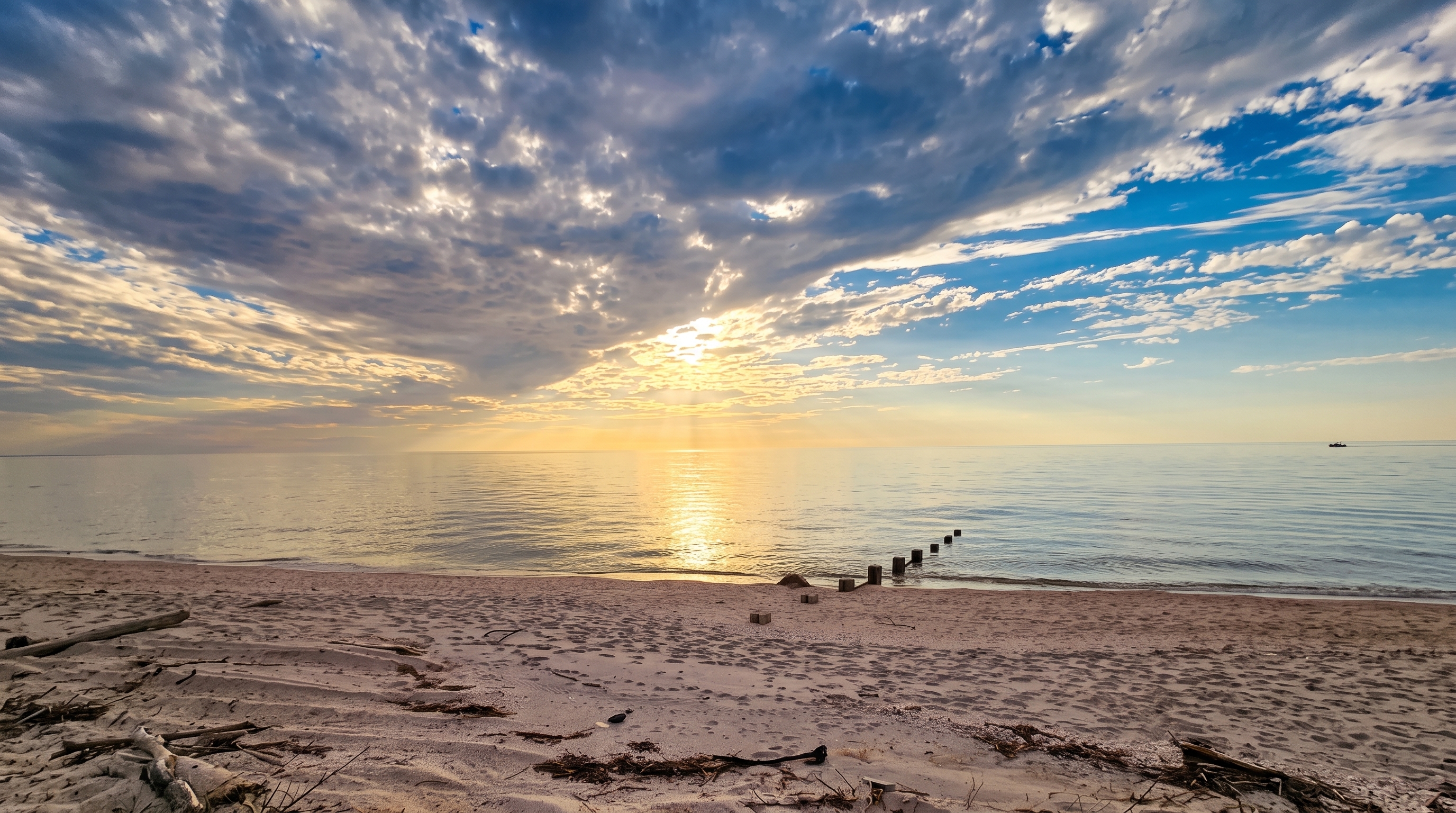 Sunset over the Gulf of America in Venice Florida