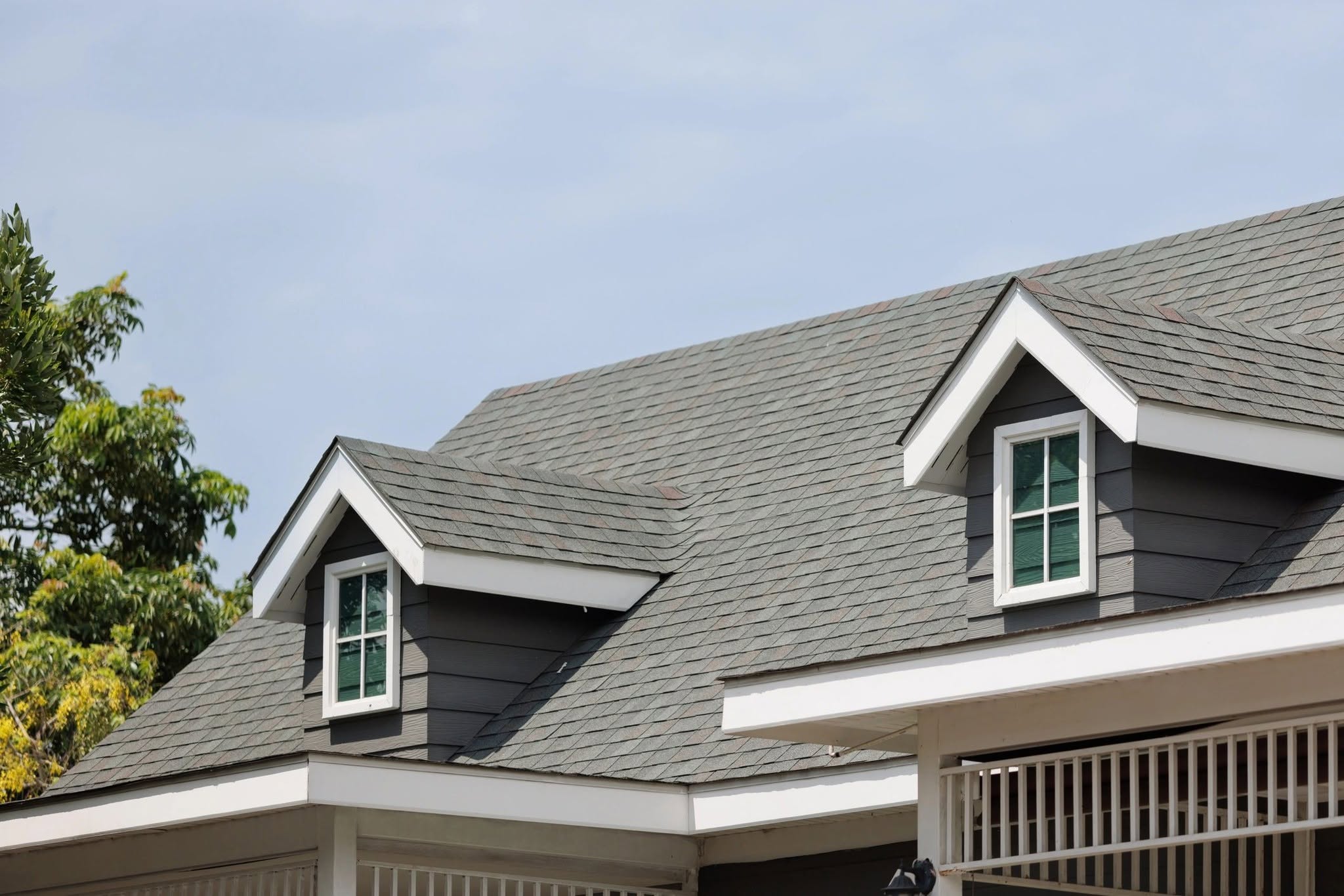 Completed residential roof by McPeek Construction Services in Harrison, OH
