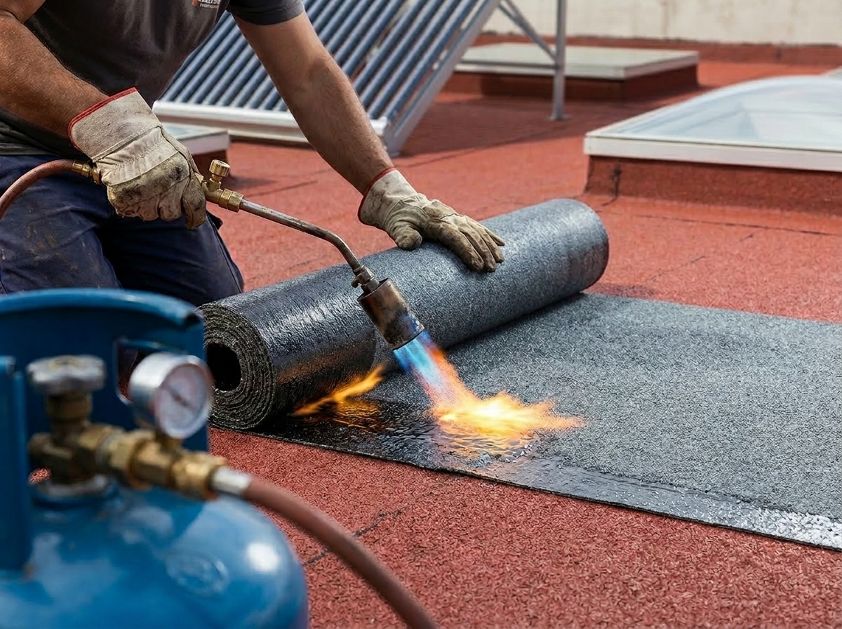 Cuadrilla Impermetol trabajando