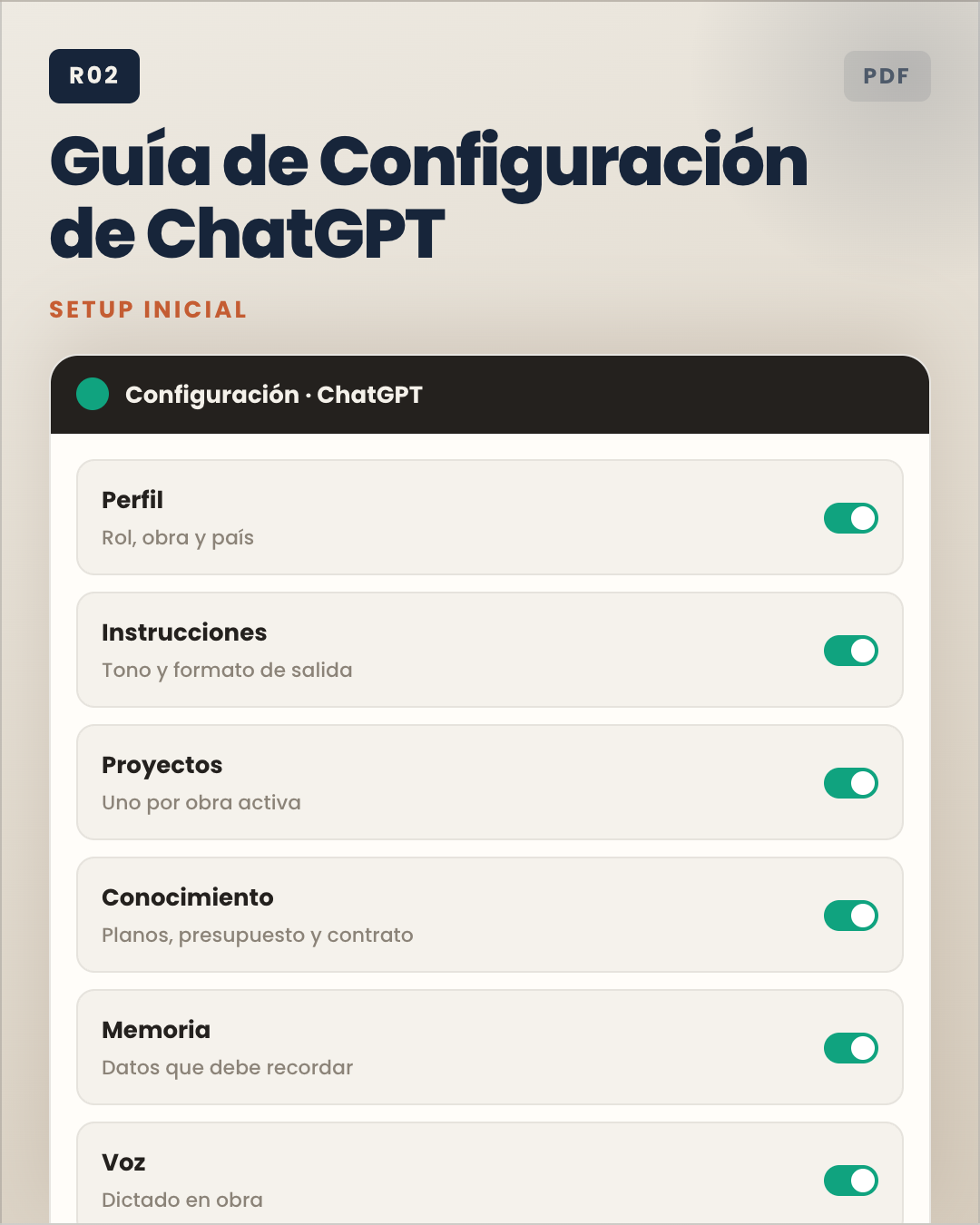 Configuración de ChatGPT