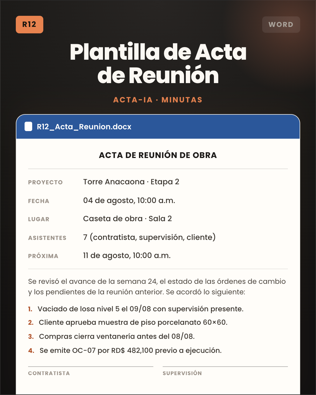 Acta de reunión