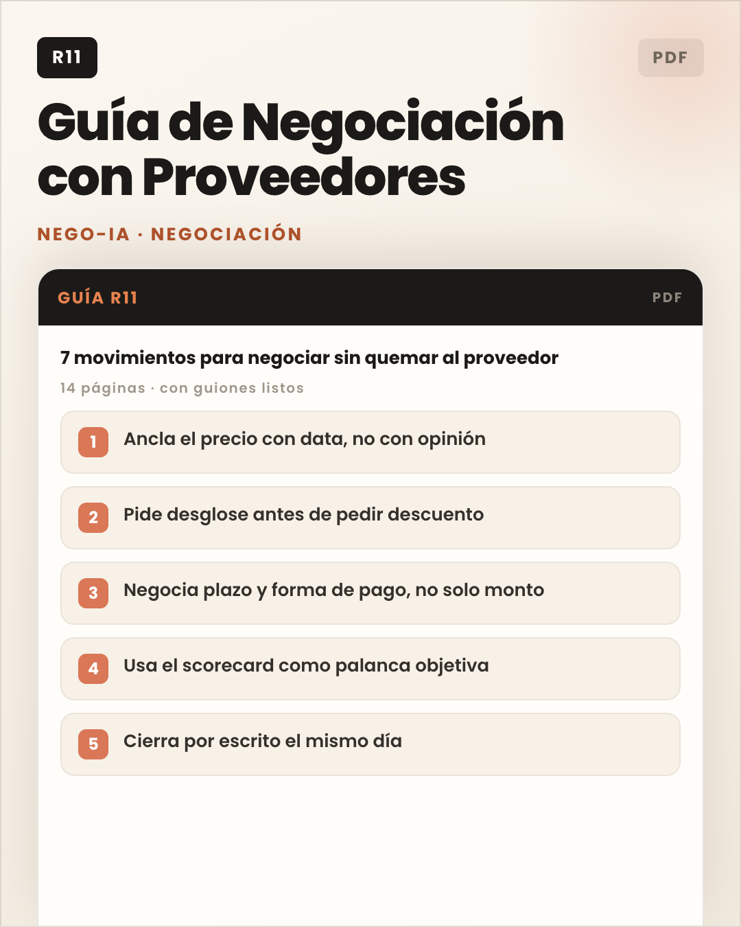 Guía de negociación