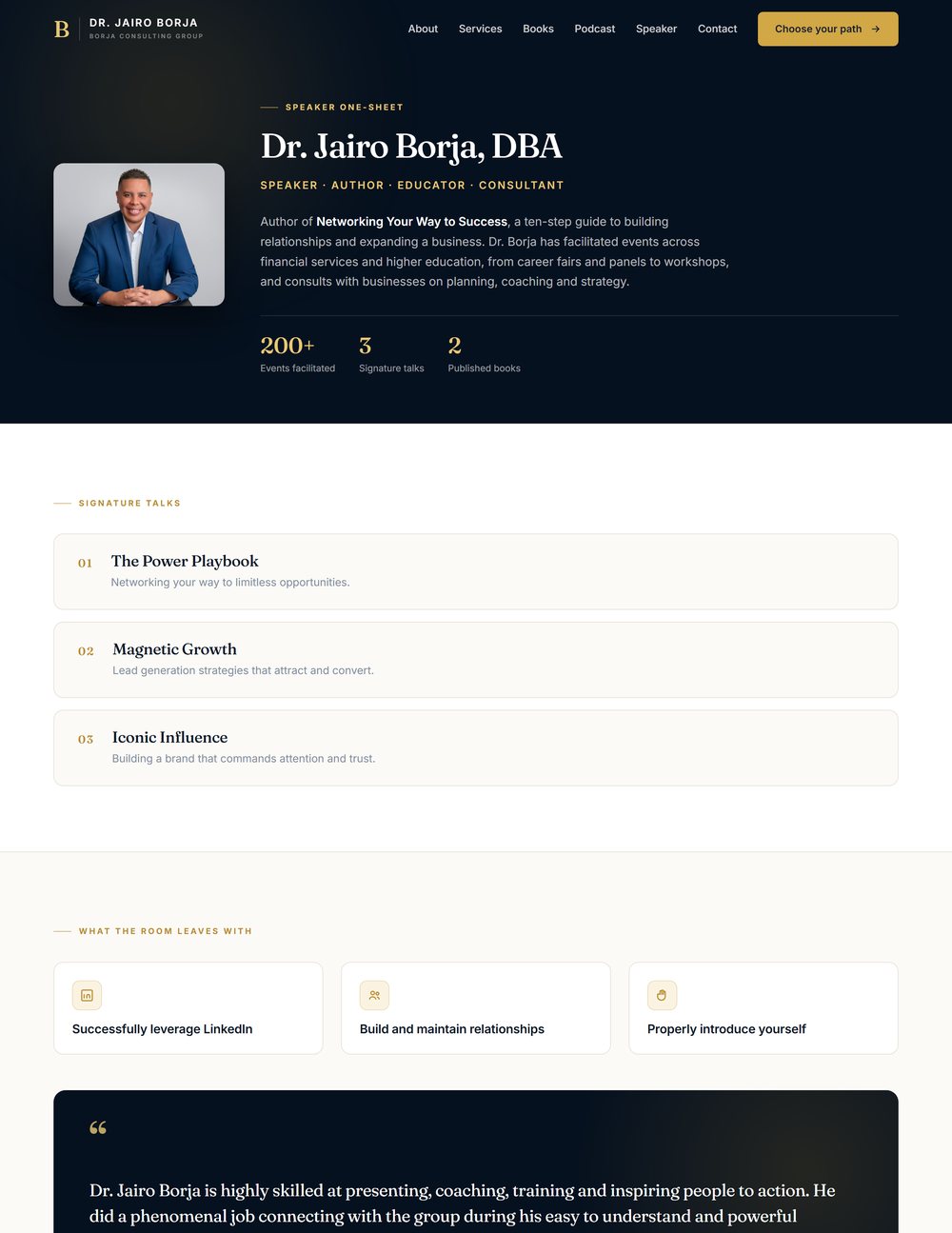 Dr. Jairo Borja speaker one-sheet