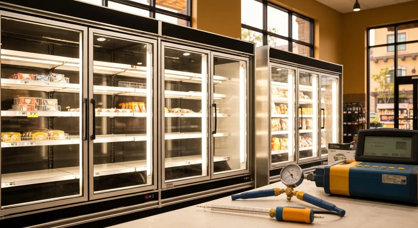 Display case evaporator retrofit