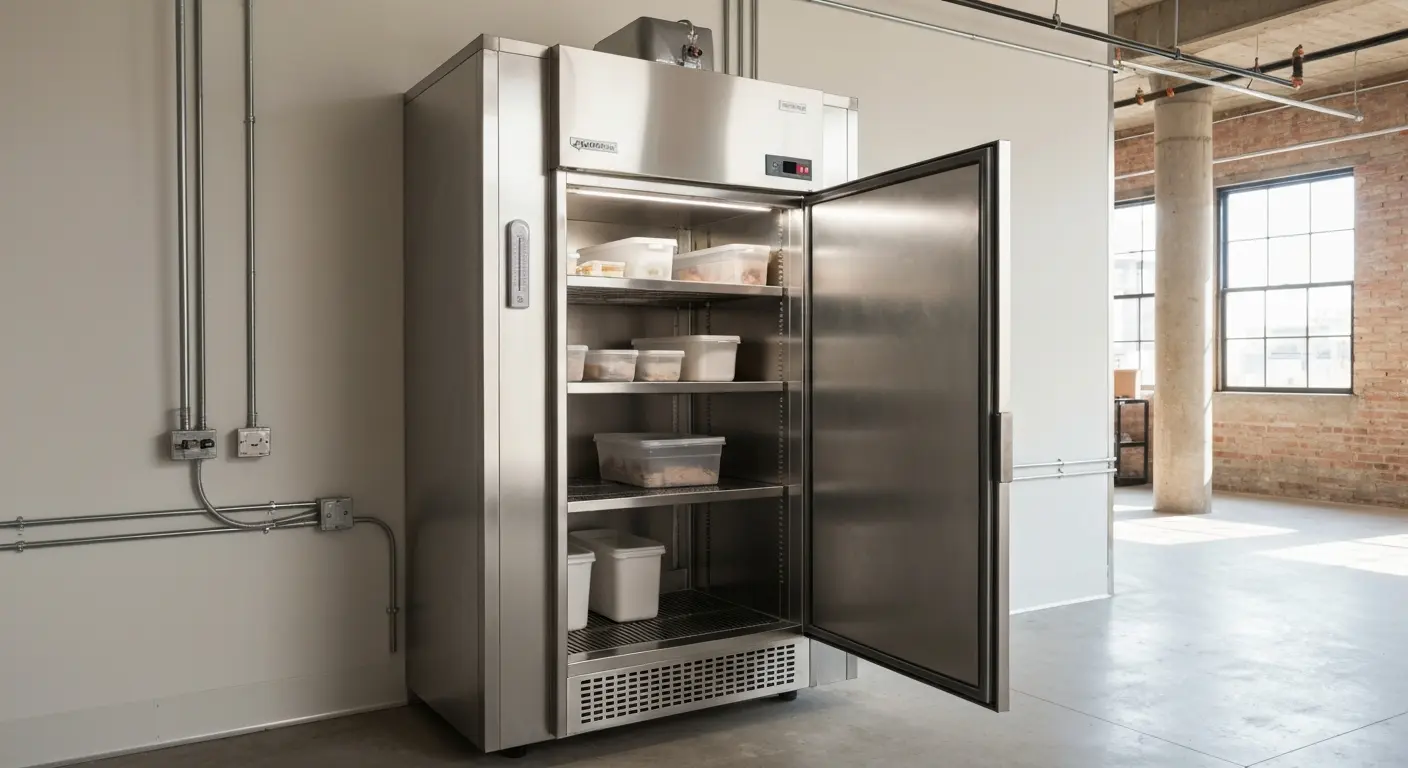 Commercial walk-in cooler installation