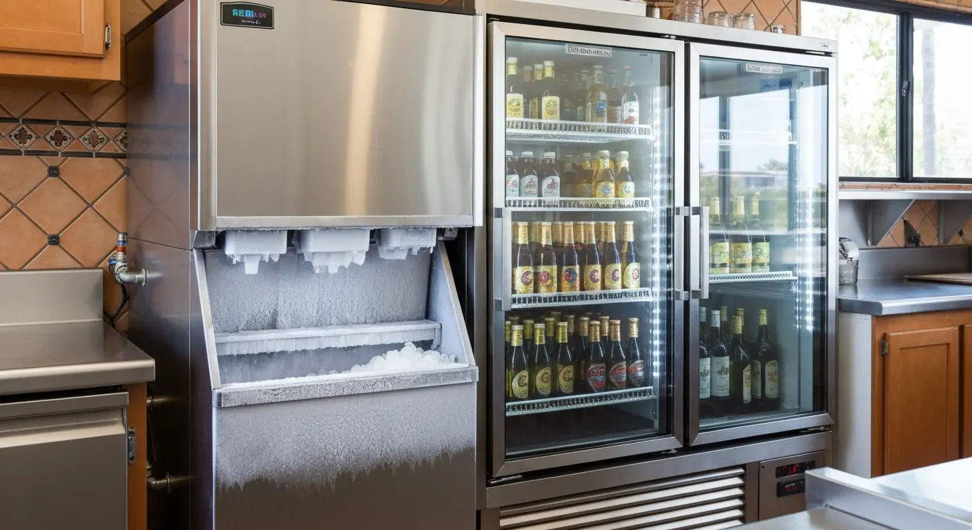 Ice machine and beverage cooler retrofit