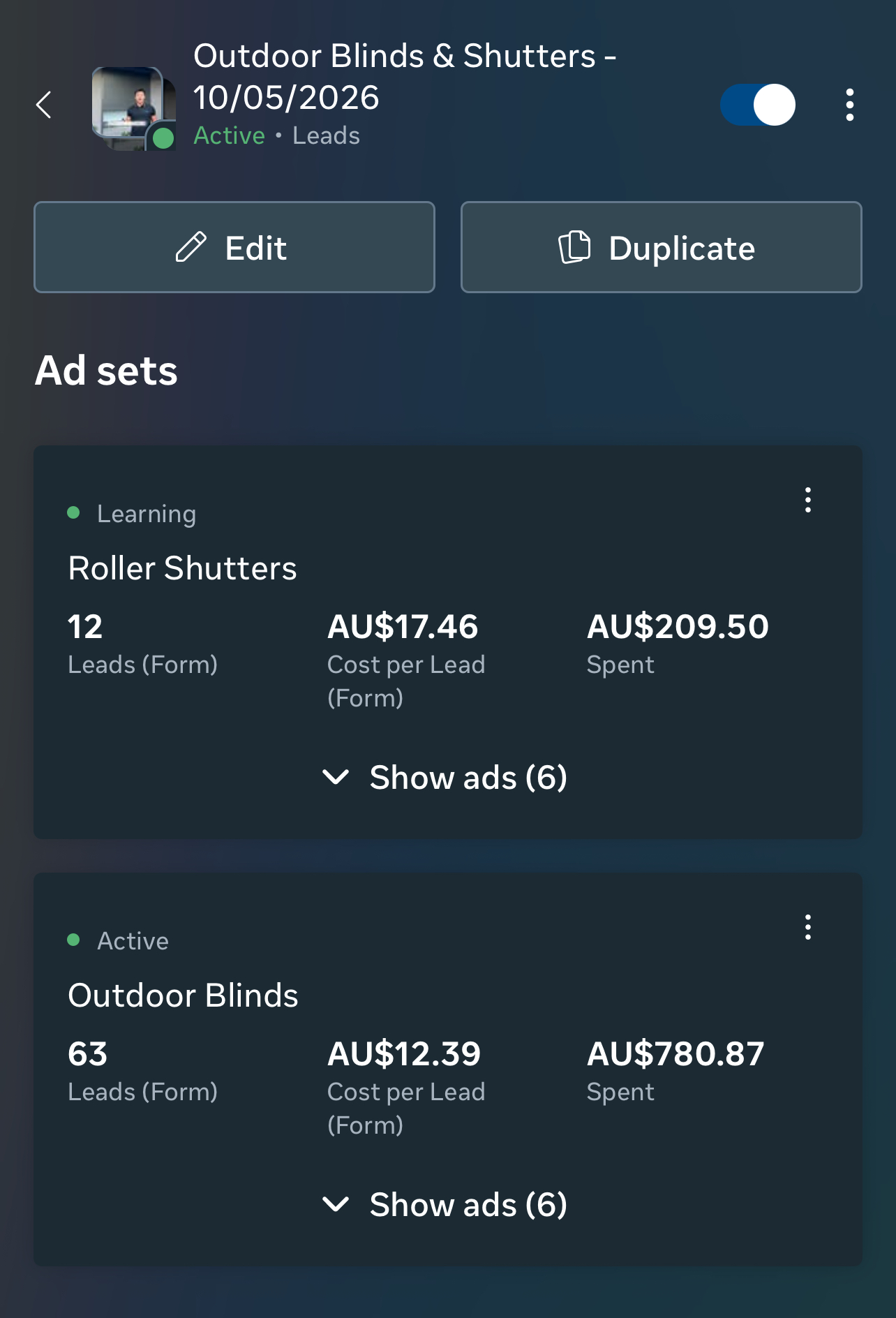 Client testimonial screenshot