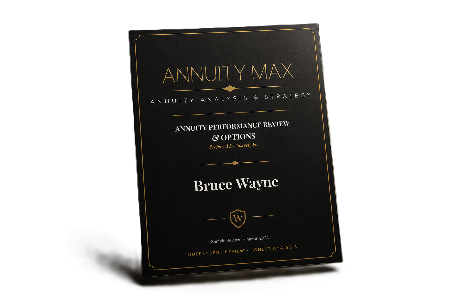 Sample Annuity Review PDF Cover