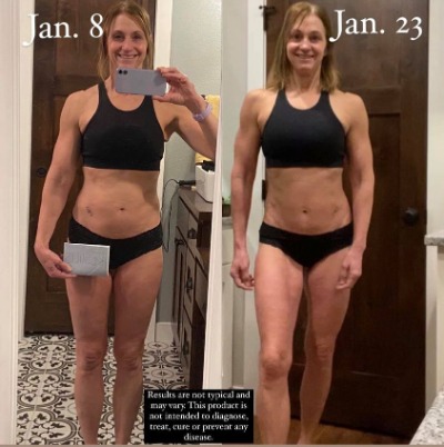 Julie F.'s results 15 days into the IDLife ID30 Burn program