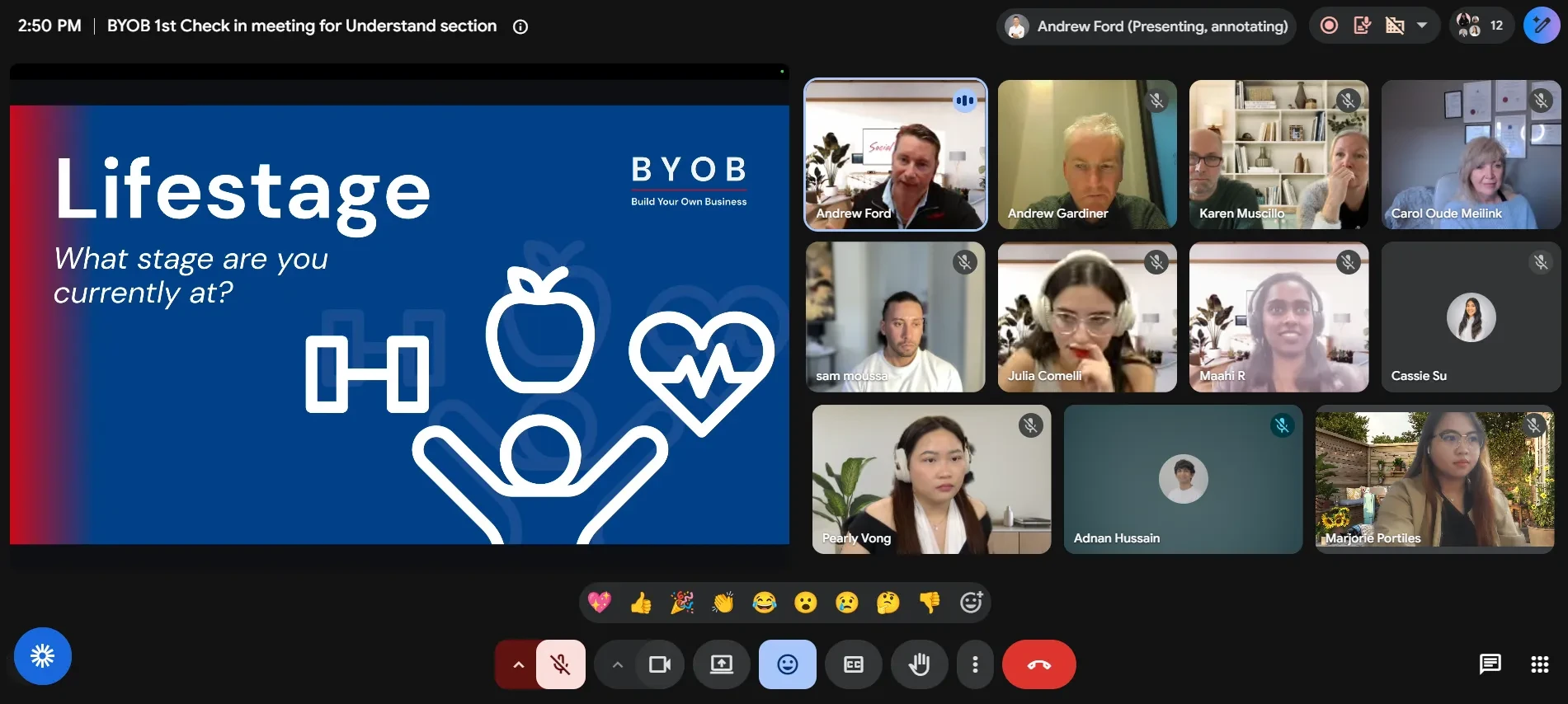 Live group coaching with Andrew Ford