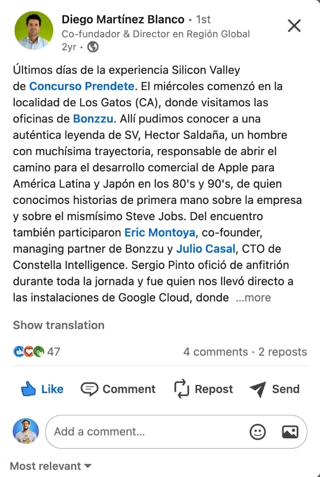 Diego Martínez Blanco · Región Global